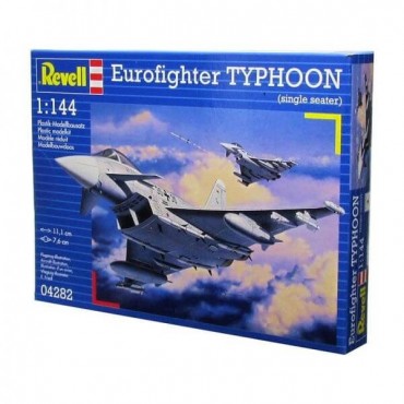 KIT PARA MONTAR REVELL AVIÃO EUROFIGHTER TYPHOON SINGLE SEATER 1/144 63 PEÇAS REV 04282